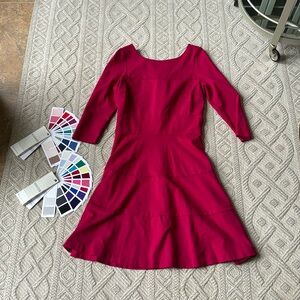 SUMMERS & WINTERS - Banana Republic Raspberry Dress. EUC. Size 10 Tall.